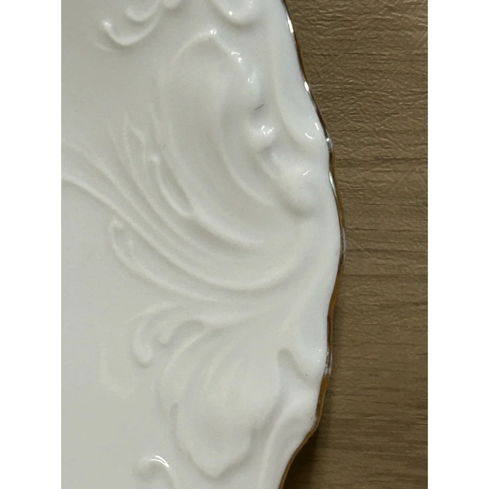Vtg Wawel Meissen Flower Oval Serving Platter Poland 13